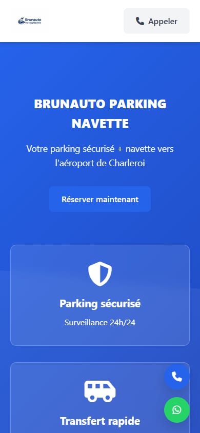 Version mobile du site Brunauto Parking Navette