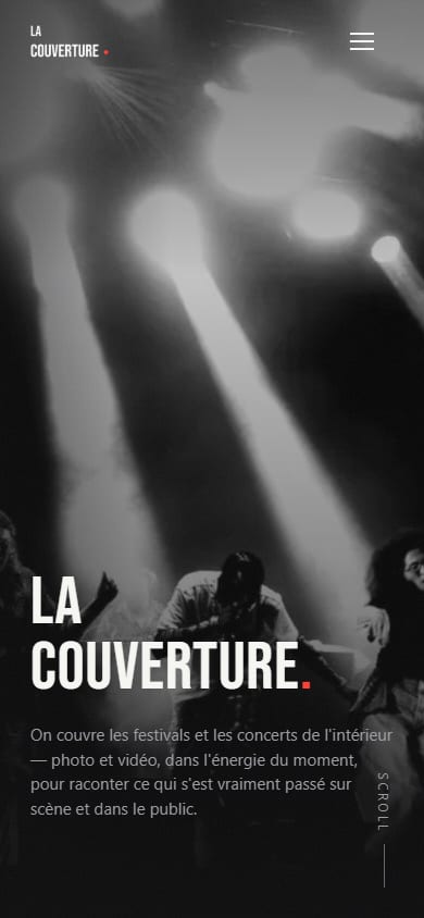 Version mobile du site La Couverture