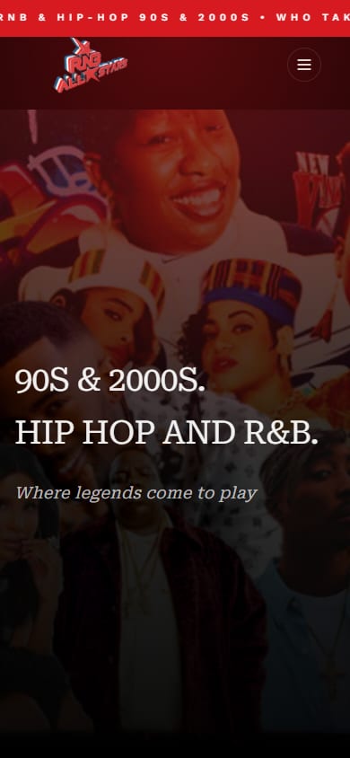 Version mobile du site RN All Stars